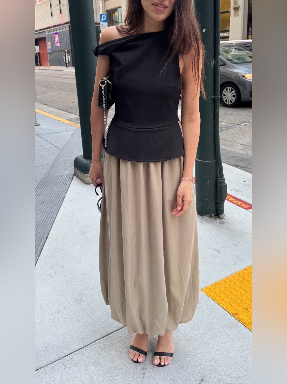 En Saison Mixed Media Bubble Dress